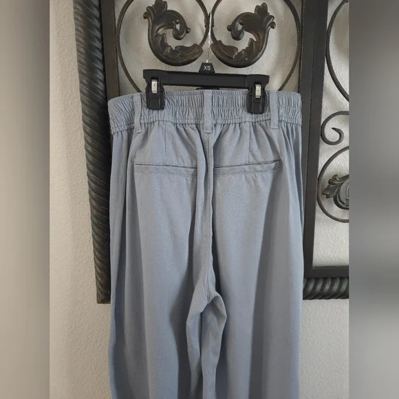 Madewell The Neale Wide-Leg Pleated Trousers In Color Overcast